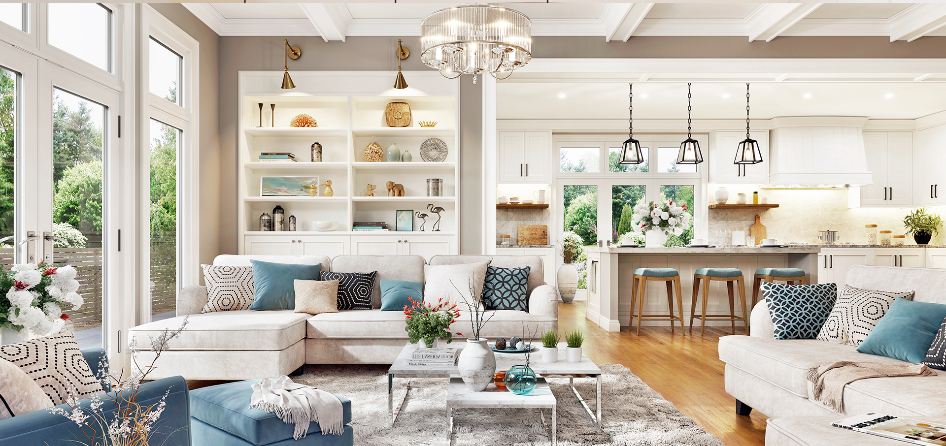 Open concept kitchen living remodel